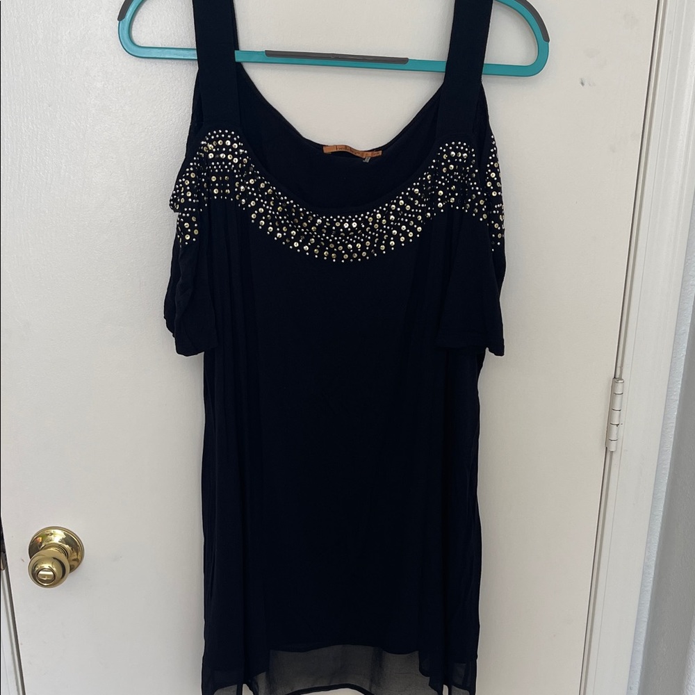 Embellished Black Women's Top